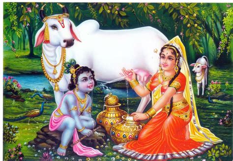 Lord Baby Krishna With Cow Images - All About Cow Photos