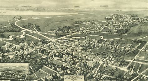 Historic old map shows bird’s eye view of Absecon, NJ in 1924