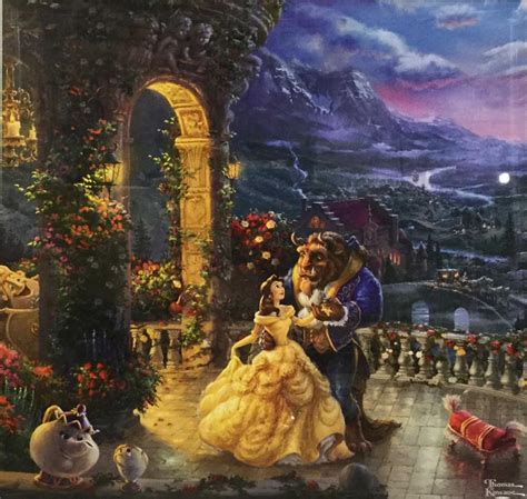 Lot - (2) Thomas Kinkade Disney Prints Feat. Aladdin