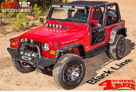 Jeep Wrangler TJ Zubehör Schwarz Black Line | 4 Wheel Parts