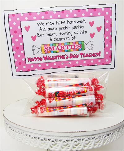 Candy Sayings Teacher Valentine "Smarties" - Parties and Patterns ...