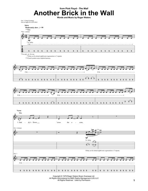 Another Brick In The Wall by Pink Floyd - Guitar Tab - Guitar Instructor