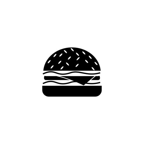 Burger icon vector silhouette 6792725 Vector Art at Vecteezy