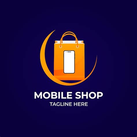 Premium Vector | Vector mobile shop store logo design