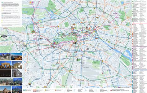 Large scale tourist map of Berlin city. Berlin large scale tourist map ...