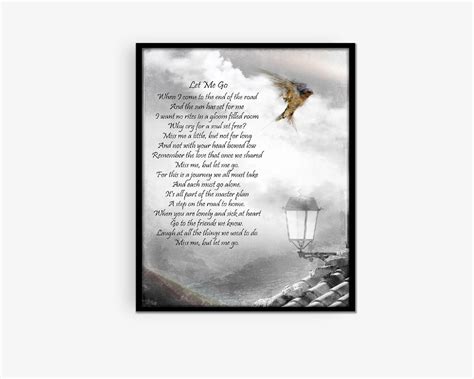 Miss Me but Let Me Go Funeral Poem Christina Rossetti Loss - Etsy