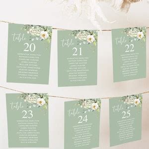 Editable Wedding Seating Cards Template, Wedding Seating Chart Template ...