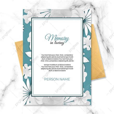 Creative Funeral Invitation On Green Background Template Download on ...