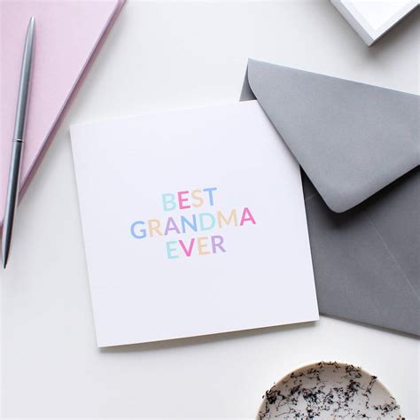 'Best Grandma Ever' Grandparent Card By Purple Tree Designs ...