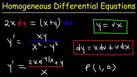 Homogeneous Differential Equations - YouTube