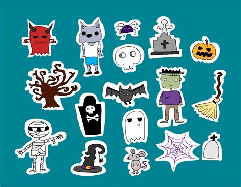 Halloween Stickers Printable - Printable Word Searches