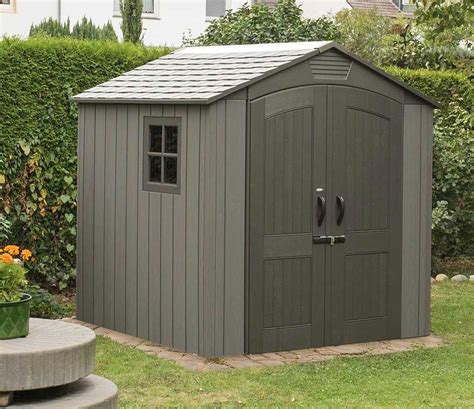 LIFETIME 7'x7' PLASTIC SHED TEXTURED GREY