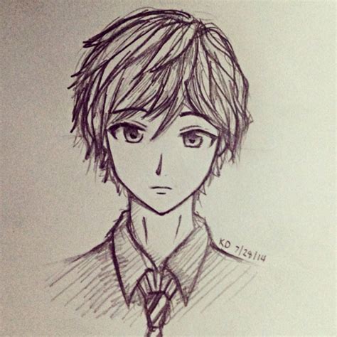 Anime Boy Sketch Step By Step at PaintingValley.com | Explore collection of Anime Boy Sketch ...