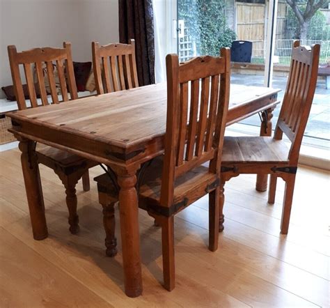 Rustic dining table and four chairs | in Coventry, West Midlands | Gumtree