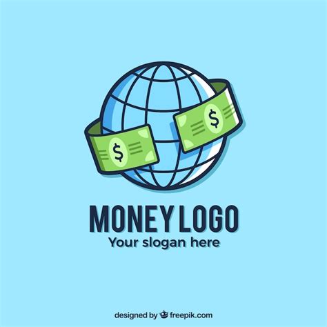 Money logo in flat style | Free Vector