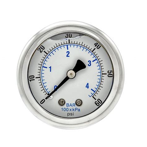 PIC GAUGES Pressure Gauge, 0 to 60 psi Range, 1/4 in MNPT, +/-3-2-3% Gauge Accuracy - 20TW02 ...