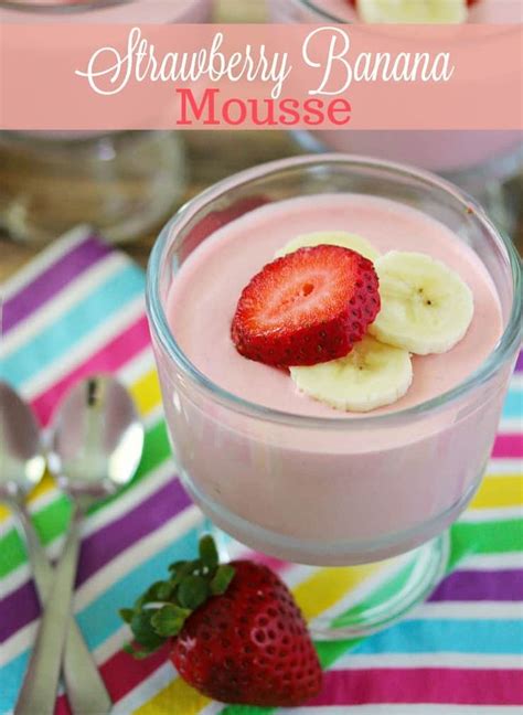 Strawberry Banana Mousse is a simple and easy recipe using jello ...