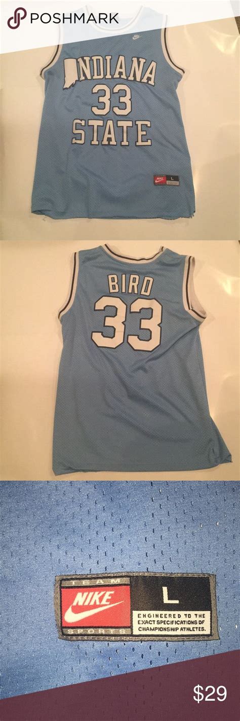 VINTAGE Nike Larry Bird Indiana State Jersey | Vintage nike, Larry bird ...