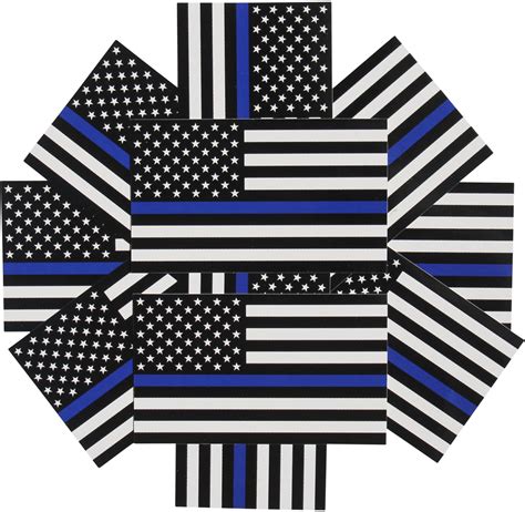 Thin Blue Line Flag Decal - Proudly Support Law Enforcement - finelineflag