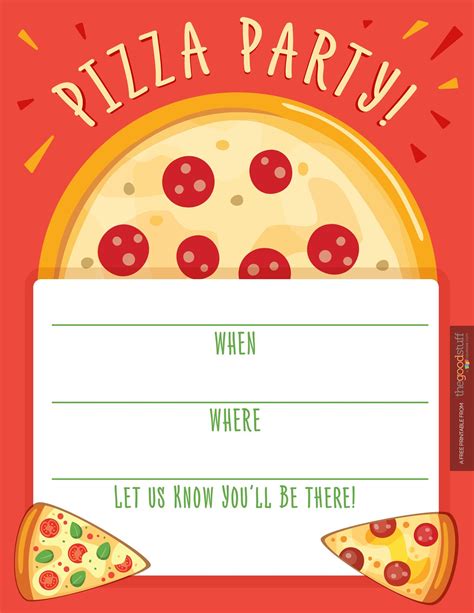 Pizza Party Invite Template