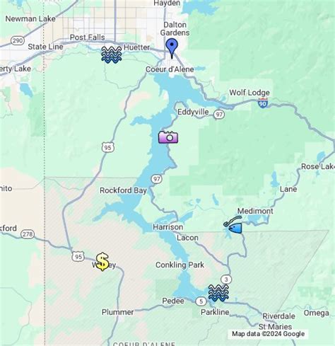 Lake Coeur d' Alene, Idaho - Google My Maps