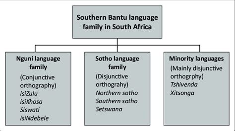 The Southern Bantu language families in South Africa. | Download ...