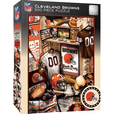 Masterpieces 500 Piece Puzzle - Cleveland Browns Locker Room - 15"x21" : Target