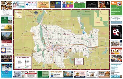 Official City Map of Pasadena by the Chamber of Commerce by Pasadena ...