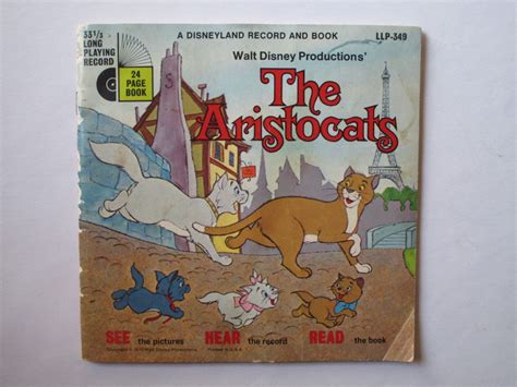 The Aristocats Read Along Book and Record, Vintage, 1970, Walt Disney ...