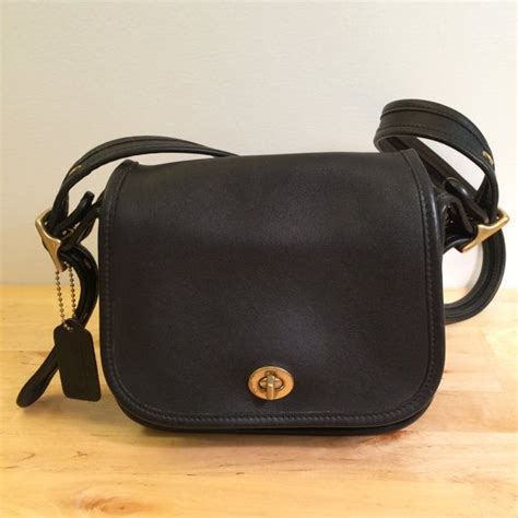 Coach Black Vintage Leather Legacy Small Flap Crossbody Bag 9965 ...