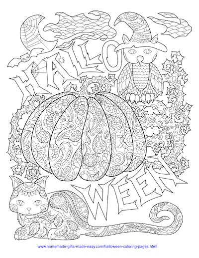 59 Free Halloween Coloring Pages for Adults in 2024 - Happier Human