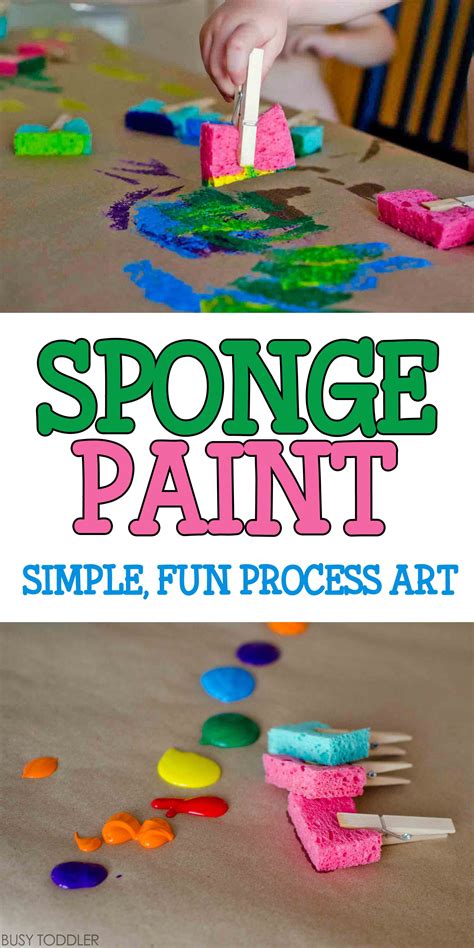 Sponge Painting Process Art - Busy Toddler | Art activities for ...