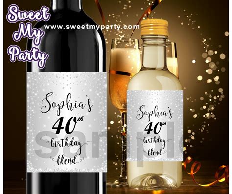 40th Birthday Wine Labels - Get More Anythink's