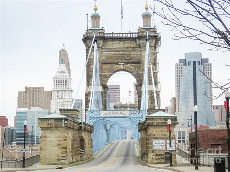 Cincinnati Bridge in Color Photograph by Connie Raynor - Fine Art America