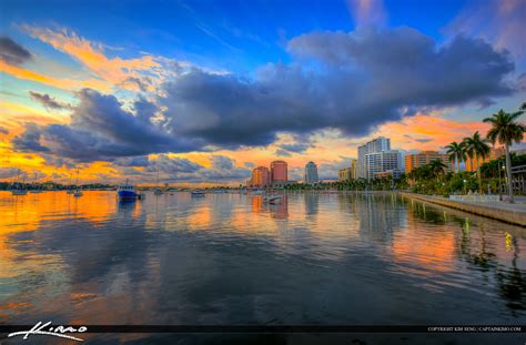 West Palm Beach Downtown Skyline at Waterway | HDR Photography by ...