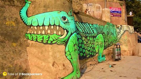 Varanasi Street Art - Adding colour with Graffitis and Art | T2B