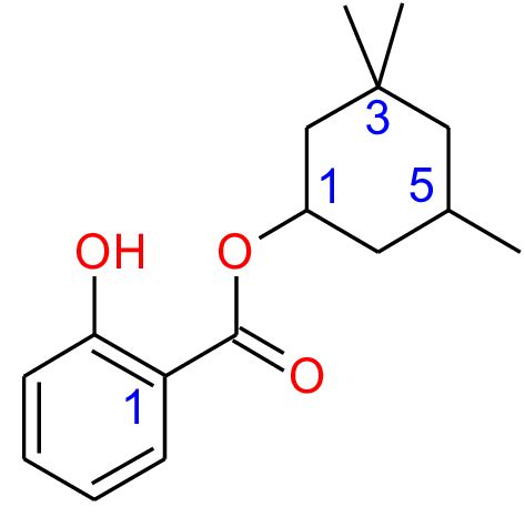 The Chemical structure of homosalate. | Download Scientific Diagram