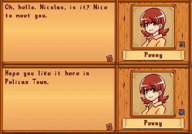 Penny Dialogue Overhaul for Content Patcher at Stardew Valley Nexus - Mods and community