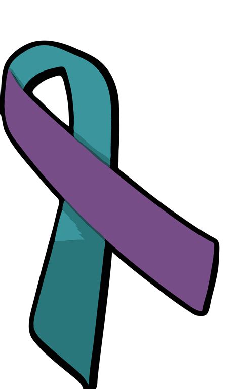 Clipart - Domestic violence and sexual assault awareness ribbon