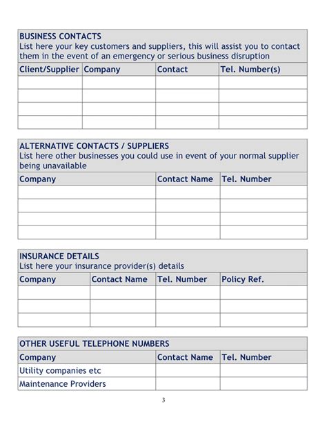 Business Continuity Plan Template - Get Free Templates