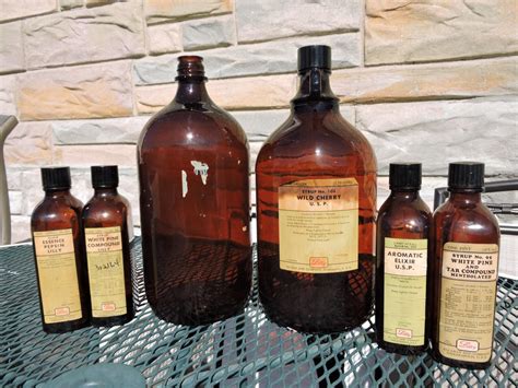 Vintage Medicine Bottles, Large Amber Medicine Bottles, Eli Lilly Collection 1950/1960, Antique ...