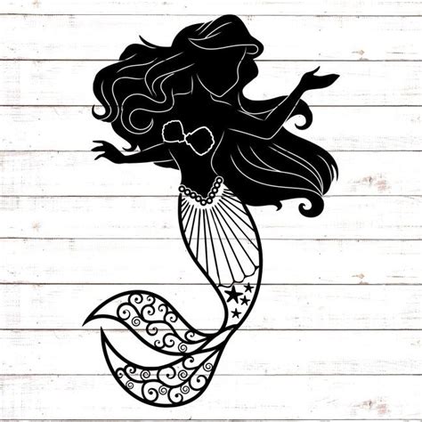 Free 104 Outline Mermaid Silhouette Svg SVG PNG EPS DXF File