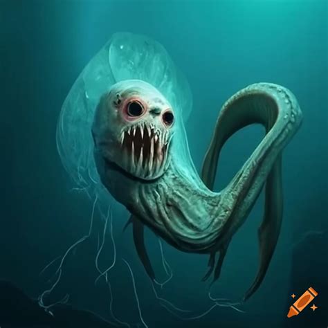 Surreal deep sea creature