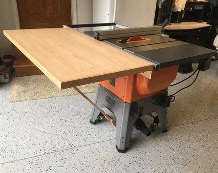 Ridgid R4512 Tablesaw Outfeed Table | Tablesaw outfeed table, Table saw extension, Diy table saw