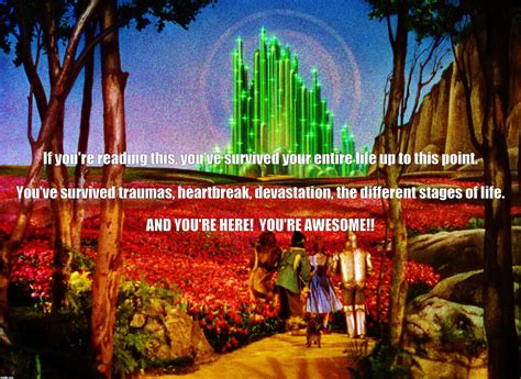 Image tagged in wizard of oz,you're awesome,emerald city - Imgflip