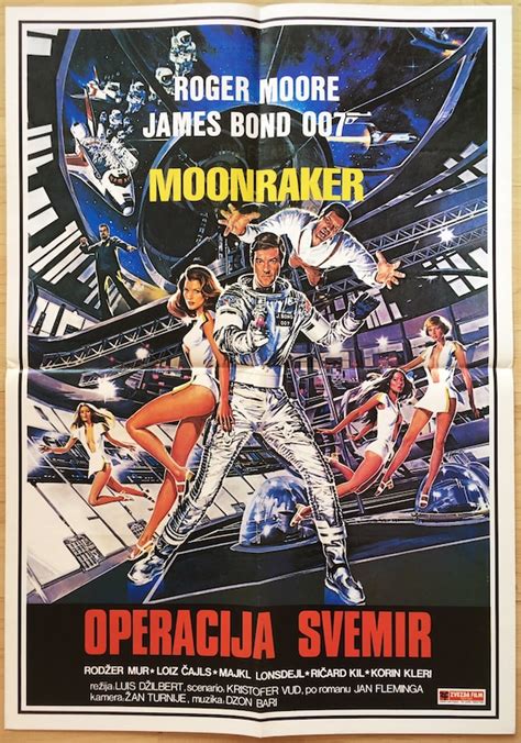 MOONRAKER Original Vintage Movie Poster From Yugoslavia James - Etsy Finland