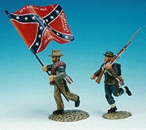 Amazon.com : Civil War Toy Soldiers Confederate 38th Alabama Command Set 2 Piece Set Frontline ...