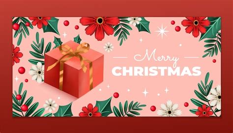 Free Vector | Christmas season horizontal banner template