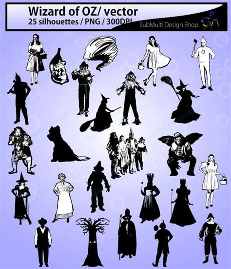 25 Wizard of Oz / Wizard of Oz silhouette /Wizard of Oz | Etsy | Wizard of oz, Sketch design ...