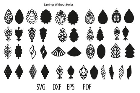 Earrings svg, Teardrop Earrings, Earrings Template (223746) | SVGs | Design Bundles | Teardrop ...